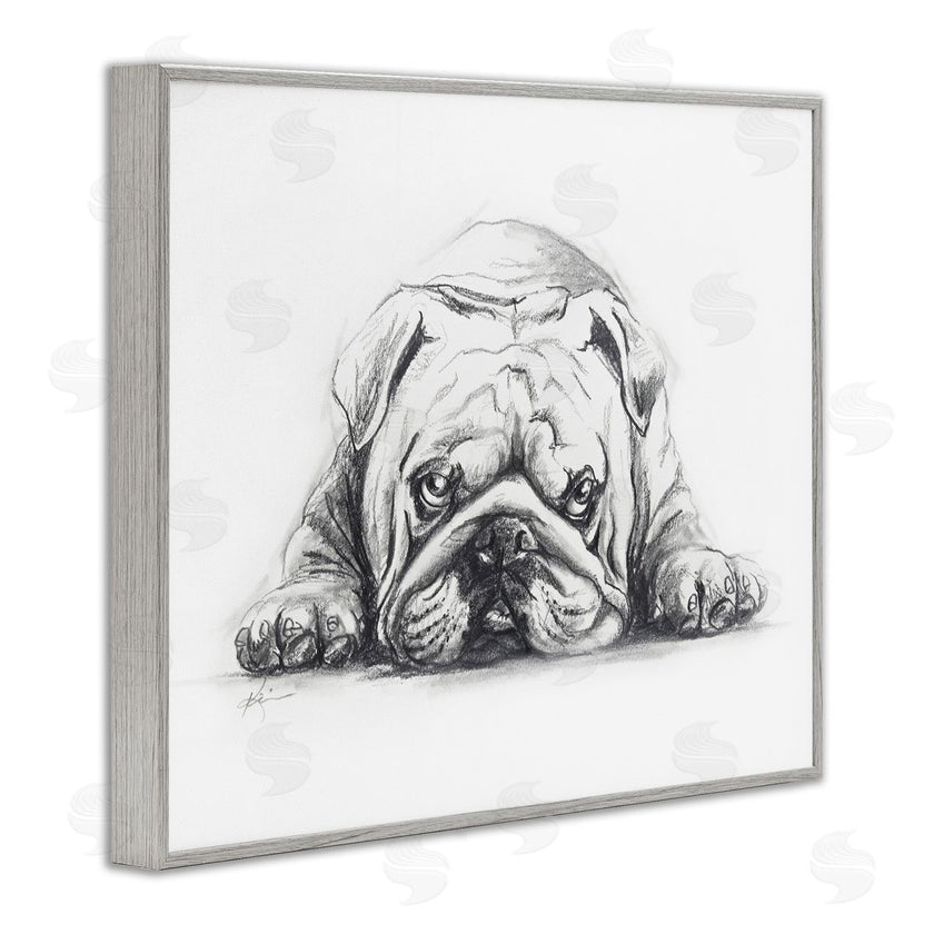 Lindsay Kivi Fine Art | Bulldog Puppy Naptime