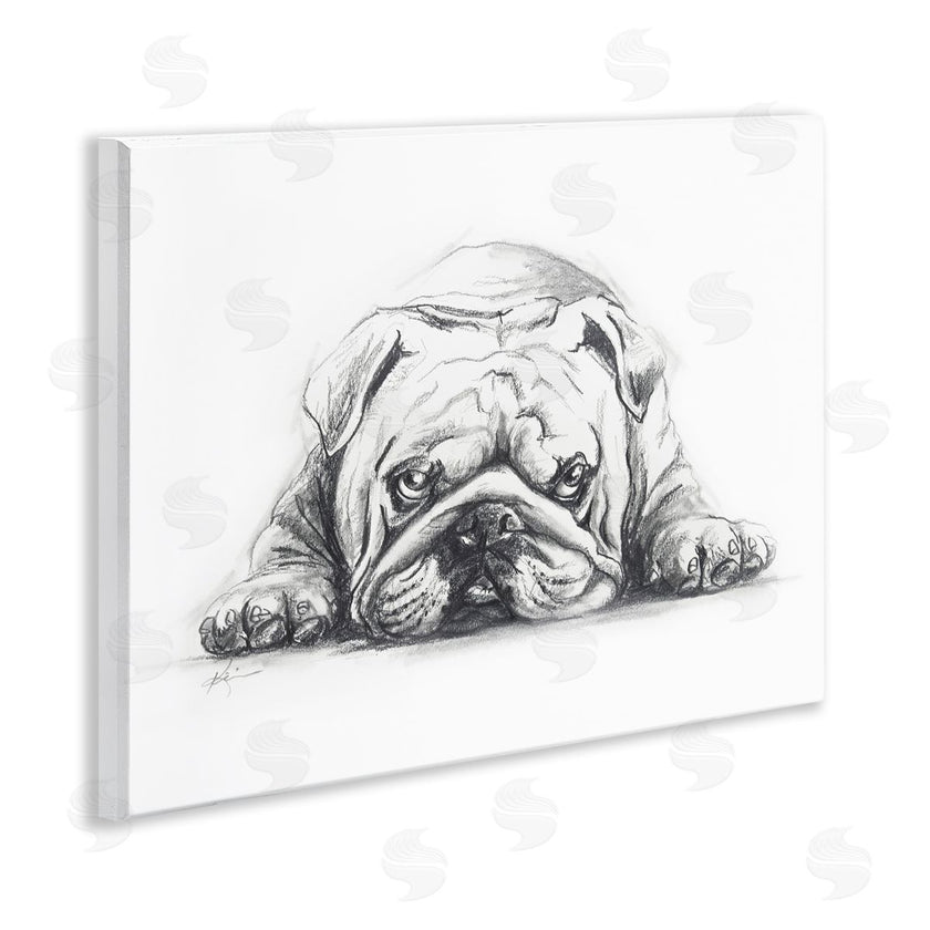 Lindsay Kivi Fine Art | Bulldog Puppy Naptime