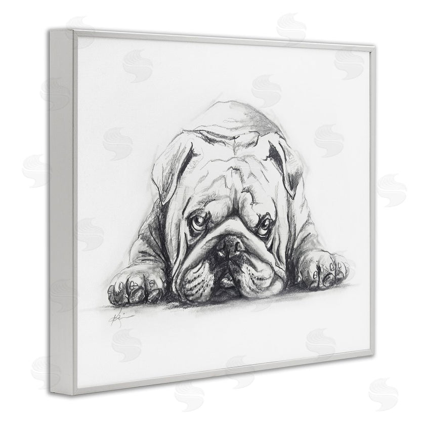 Lindsay Kivi Fine Art | Bulldog Puppy Naptime