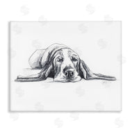 Lindsay Kivi Fine Art | Bloodhound Pup Naptime