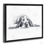Lindsay Kivi Fine Art | Bloodhound Pup Naptime