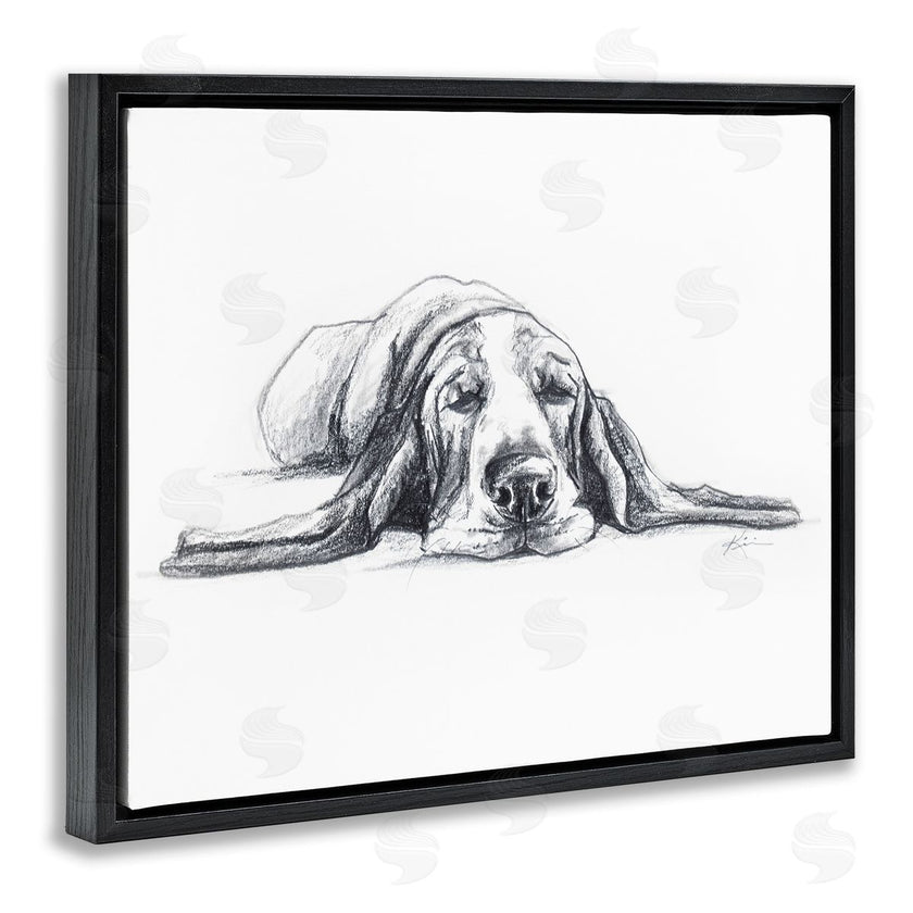 Lindsay Kivi Fine Art | Bloodhound Pup Naptime