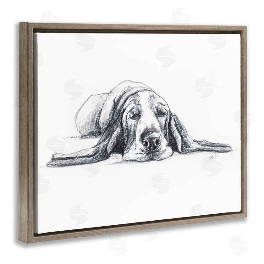 Lindsay Kivi Fine Art | Bloodhound Pup Naptime
