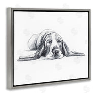 Lindsay Kivi Fine Art | Bloodhound Pup Naptime