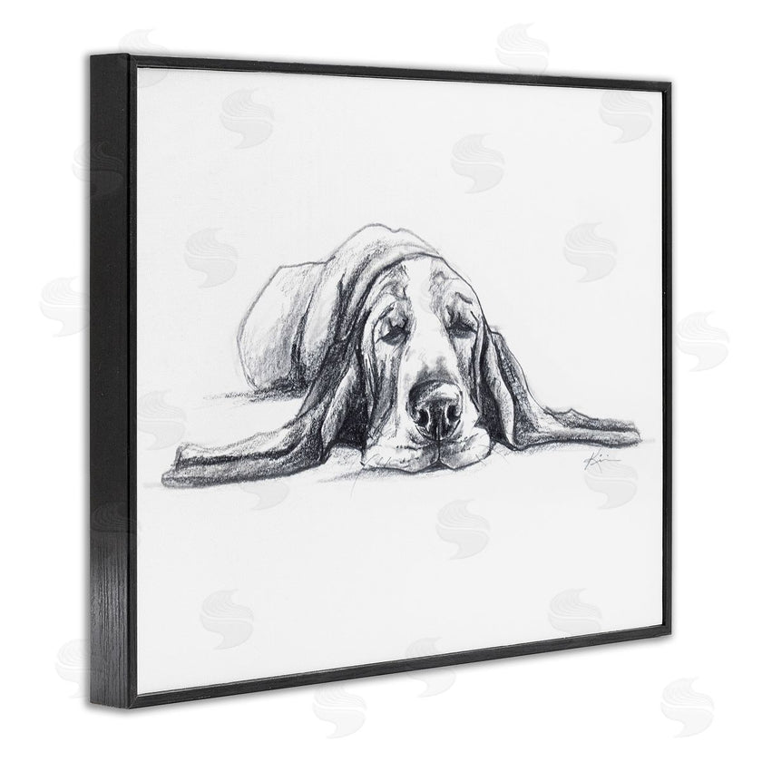 Lindsay Kivi Fine Art | Bloodhound Pup Naptime