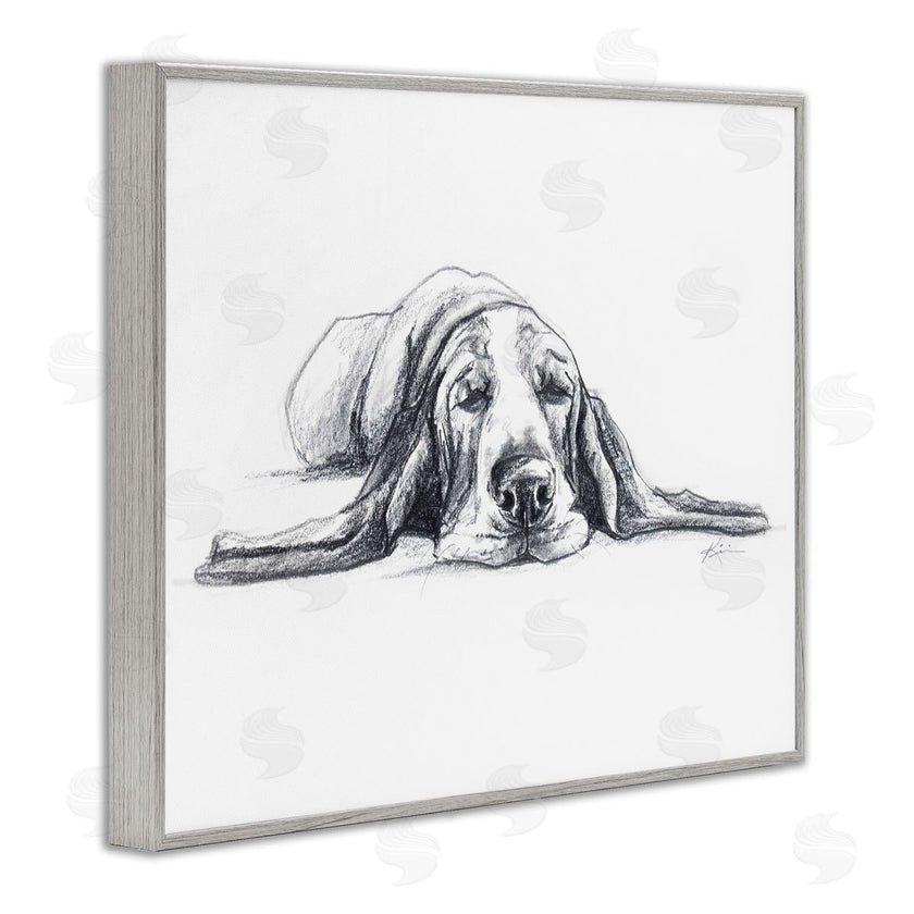 Lindsay Kivi Fine Art | Bloodhound Pup Naptime