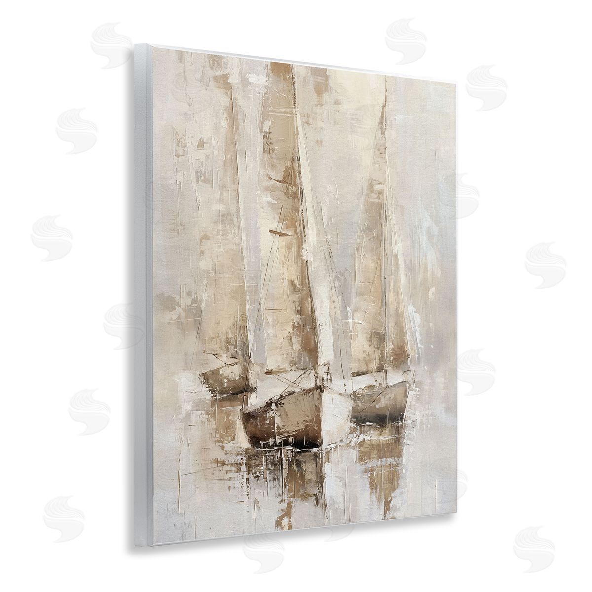 Rustic Gradient Sailboats Wood Plaque Wall Art, Home Decor by Nina Blue