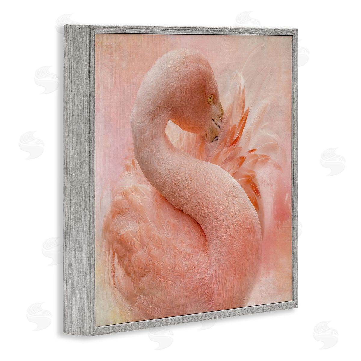 Cocoon of Plumage Grey Frame Print Wall Art, Home Decor by Kelley Parker