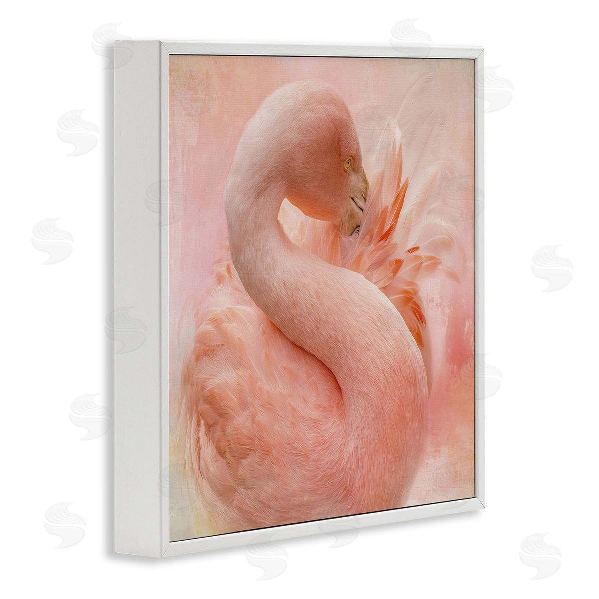 Cocoon of Plumage White Frame Print Wall Art, Home Decor by Kelley Parker