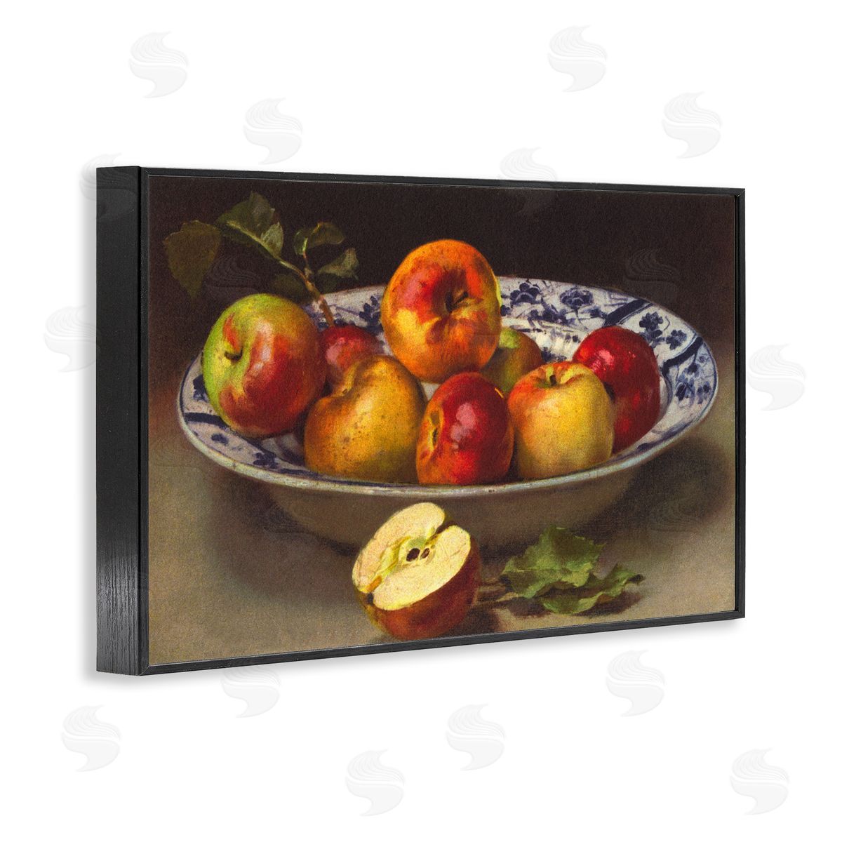 Mixed Apples Still Life Black Frame Print Wall Art, Home Decor by Tina Higgins Designs, Inc.