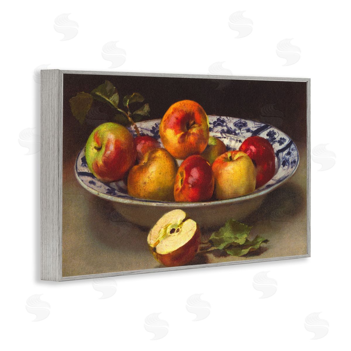 Mixed Apples Still Life Grey Frame Print Wall Art, Home Decor by Tina Higgins Designs, Inc.