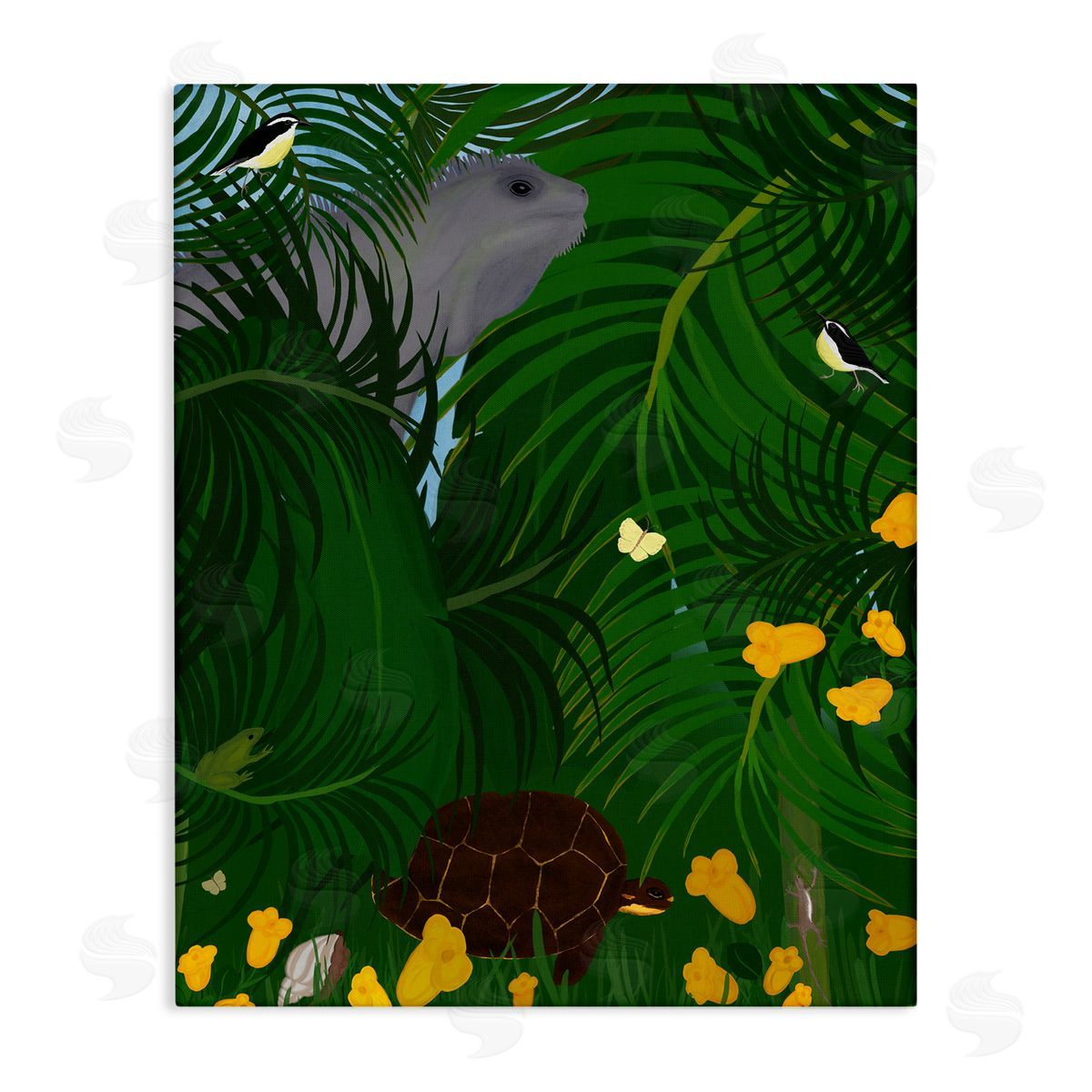 Island Life Animals Canvas Wall Art, Home Decor by Michelle Ingari Designs