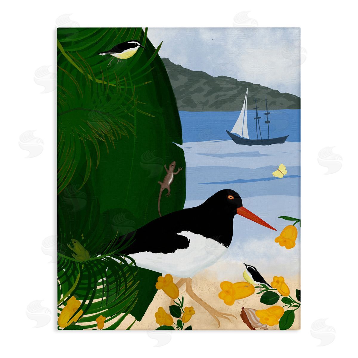 Island Life by Beach Canvas Wall Art, Home Decor by Michelle Ingari Designs