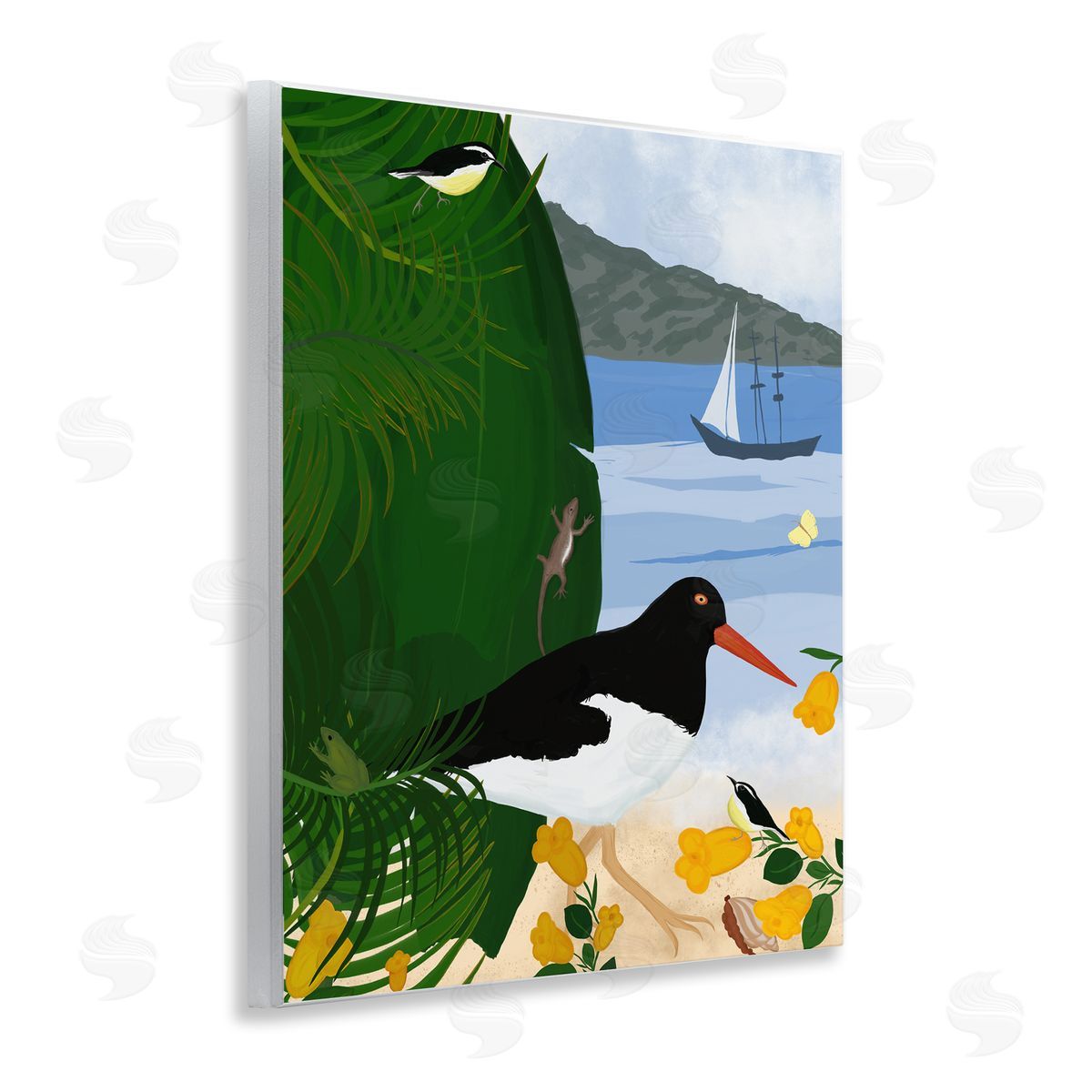 Island Life by Beach Wood Plaque Wall Art, Home Decor by Michelle Ingari Designs