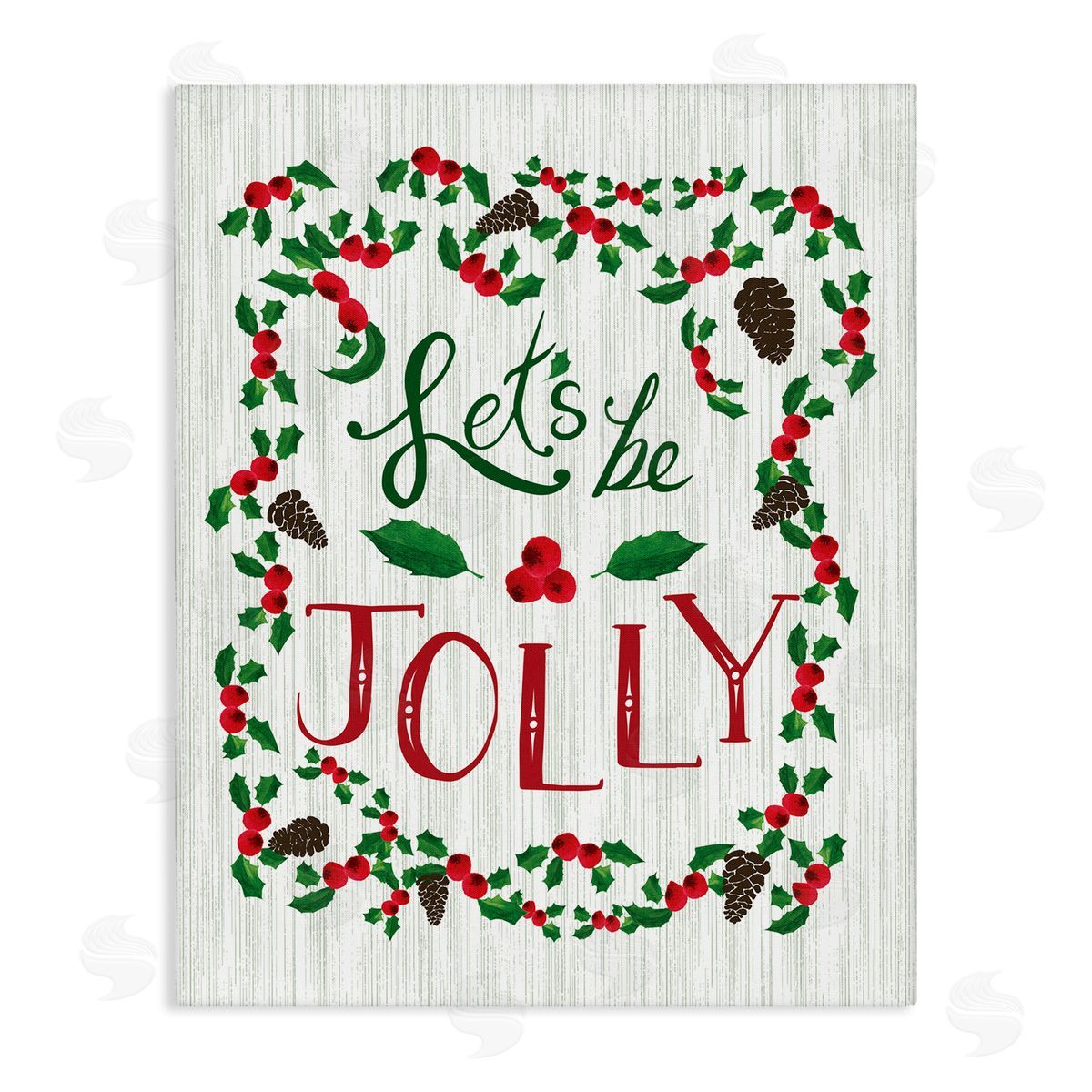 Festive Let's Be Jolly Canvas Wall Art, Home Decor by Michelle Ingari Designs