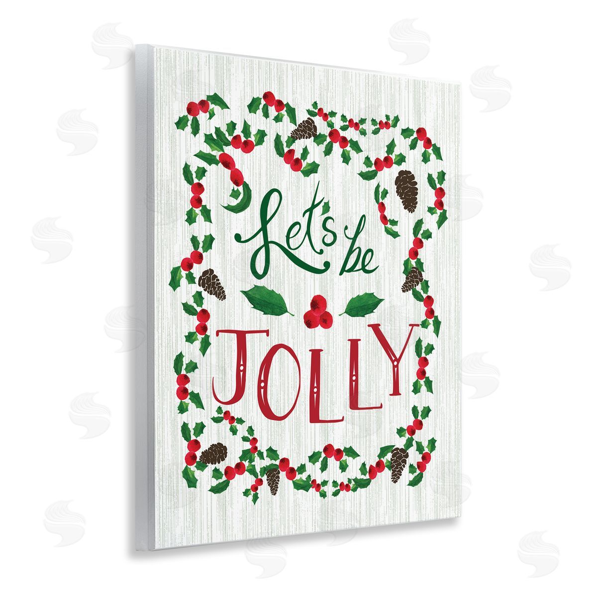 Festive Let's Be Jolly Wood Plaque Wall Art, Home Decor by Michelle Ingari Designs
