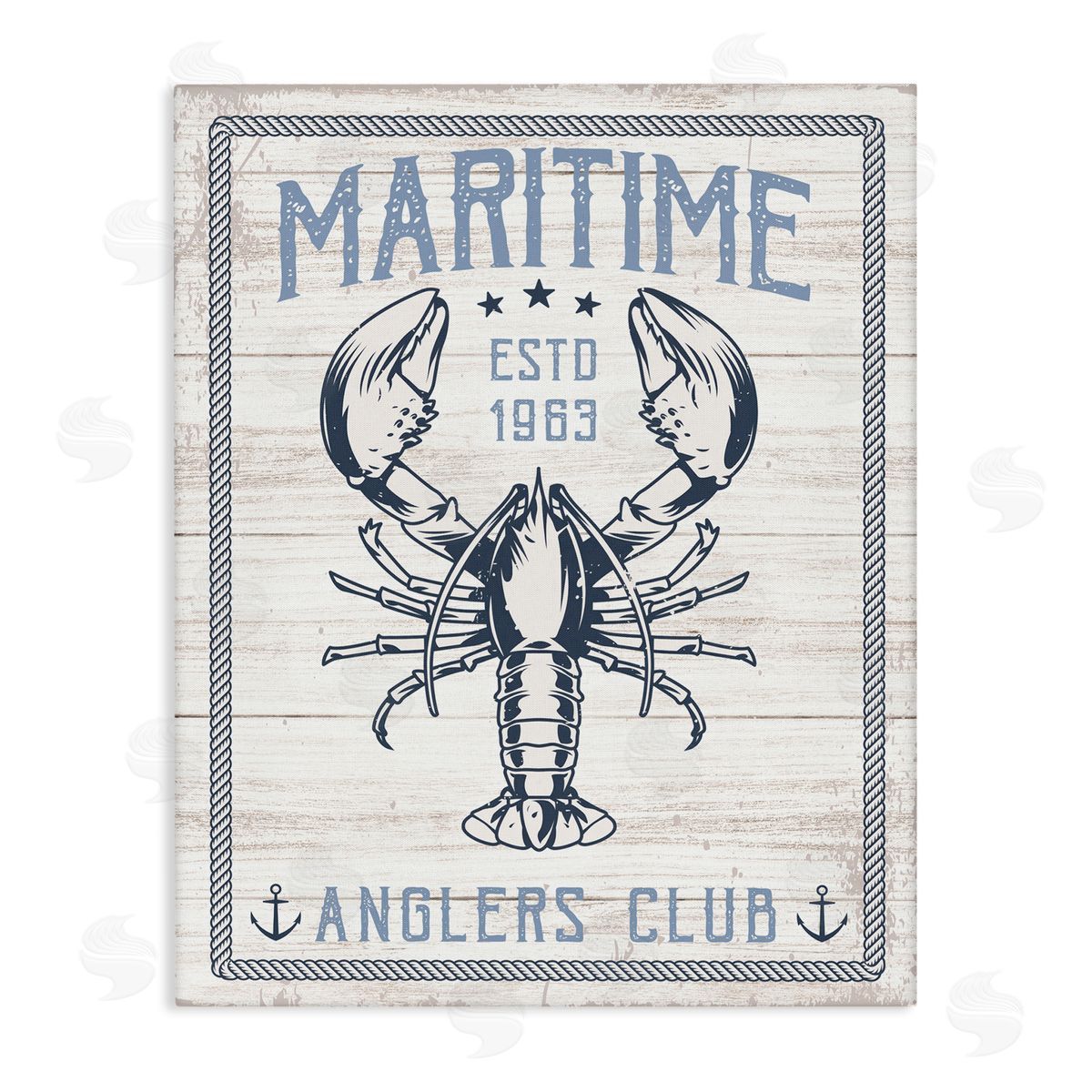 Maritime Anglers Club Canvas Wall Art, Home Decor by Angela Nickeas