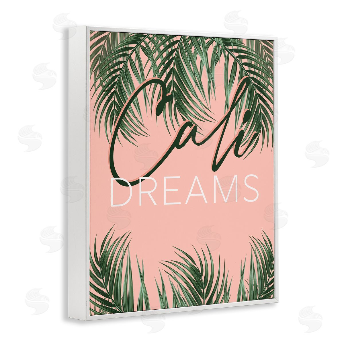 Cali Dreams on Palms White Frame Print Wall Art, Home Decor by Angela Nickeas