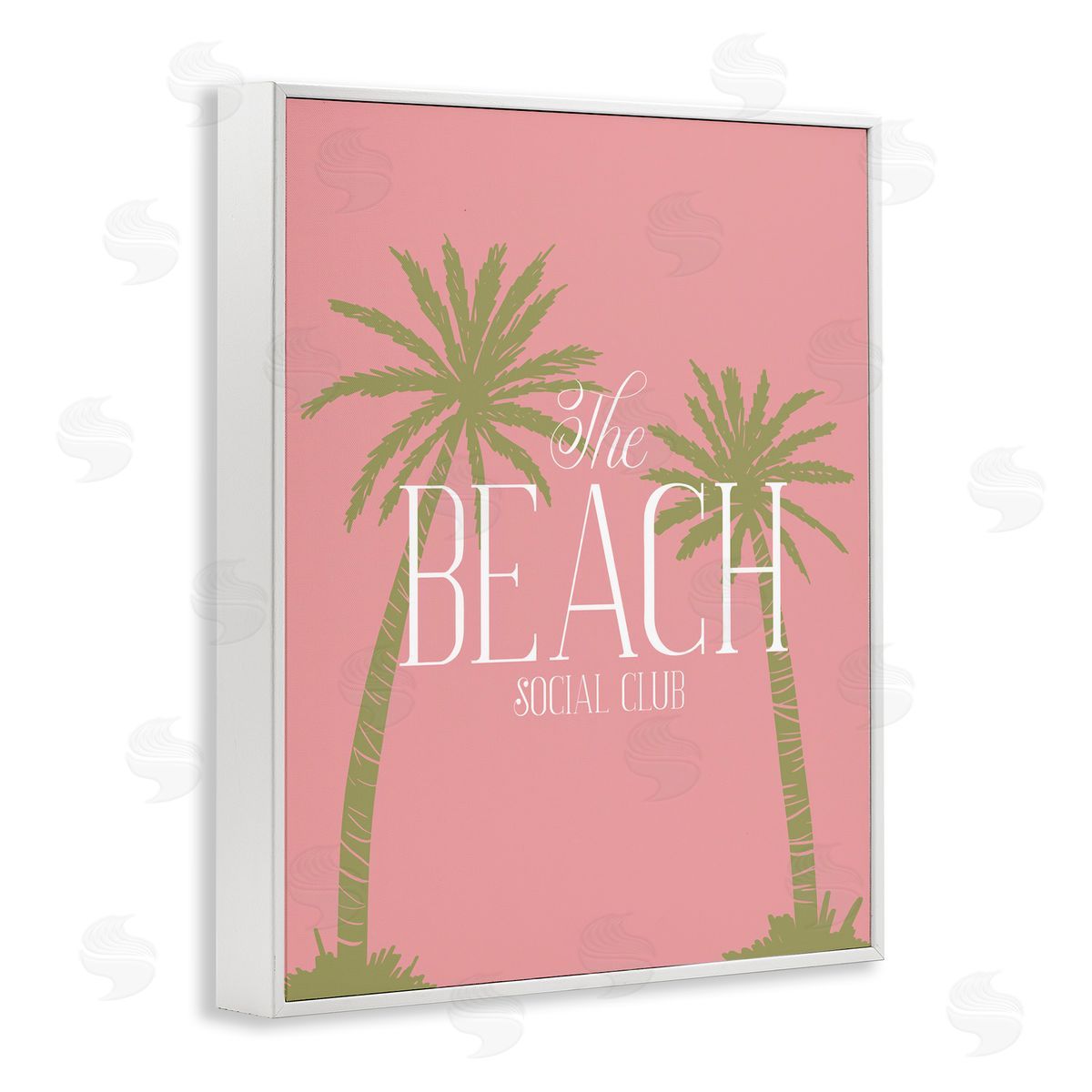 Pink Beach Social Club White Frame Print Wall Art, Home Decor by Hey Bre! Creative Studio