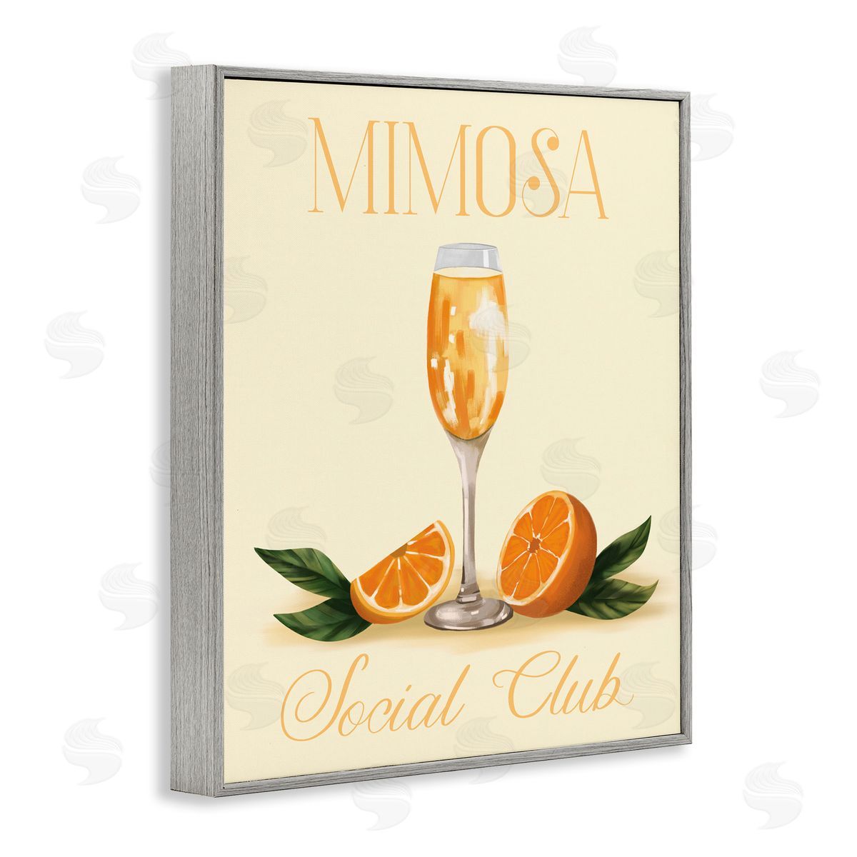 Mimosa Social Club Grey Frame Print Wall Art, Home Decor by Hey Bre! Creative Studio