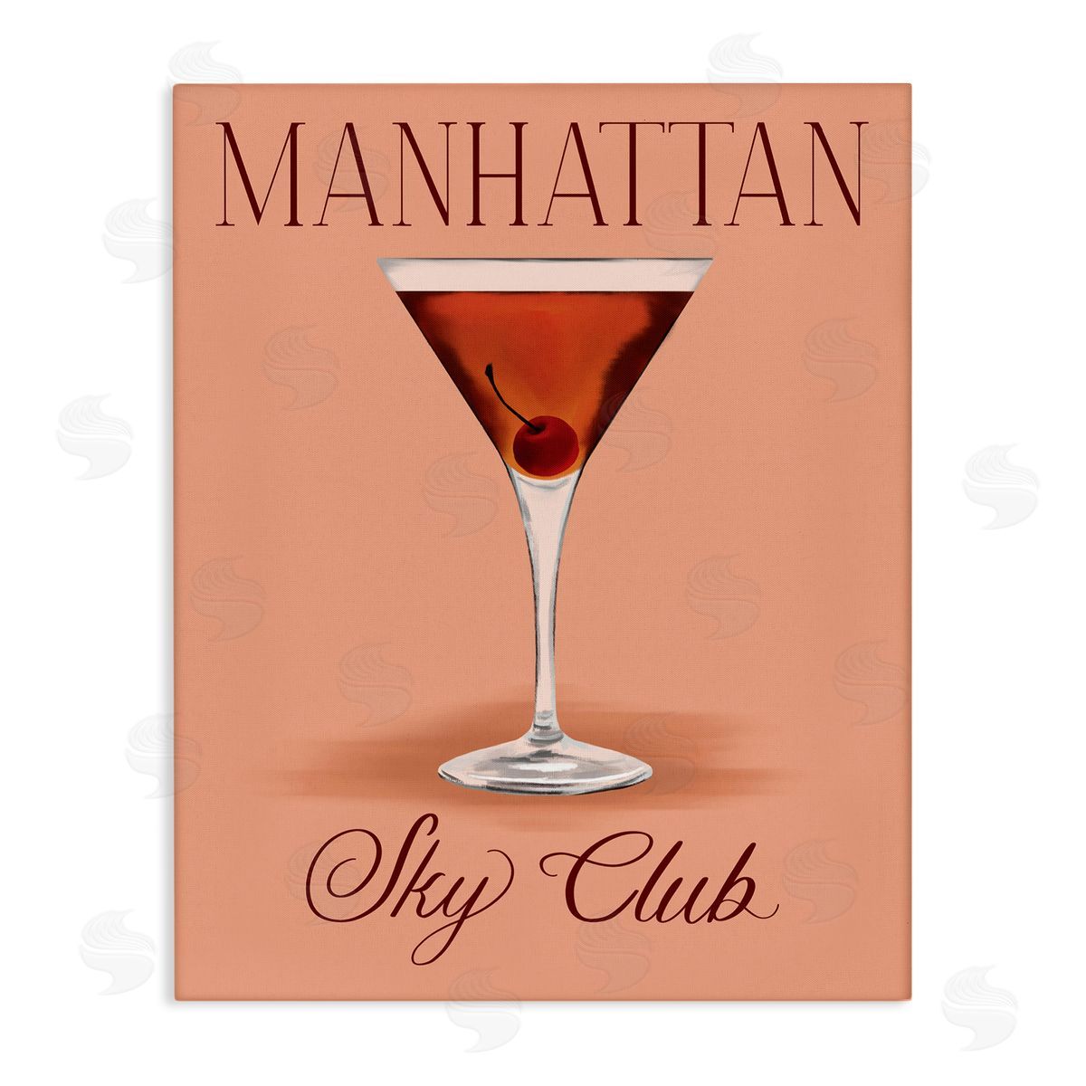 Manhattan Sky Club Drink Canvas Wall Art, Home Decor by Hey Bre! Creative Studio