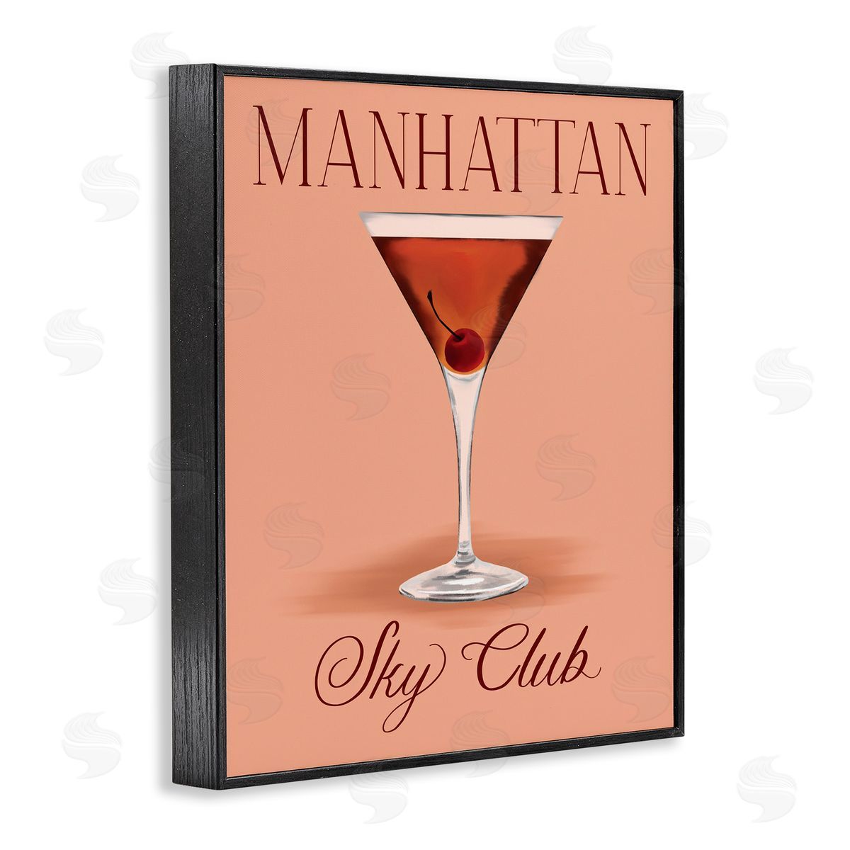Manhattan Sky Club Drink Black Frame Print Wall Art, Home Decor by Hey Bre! Creative Studio