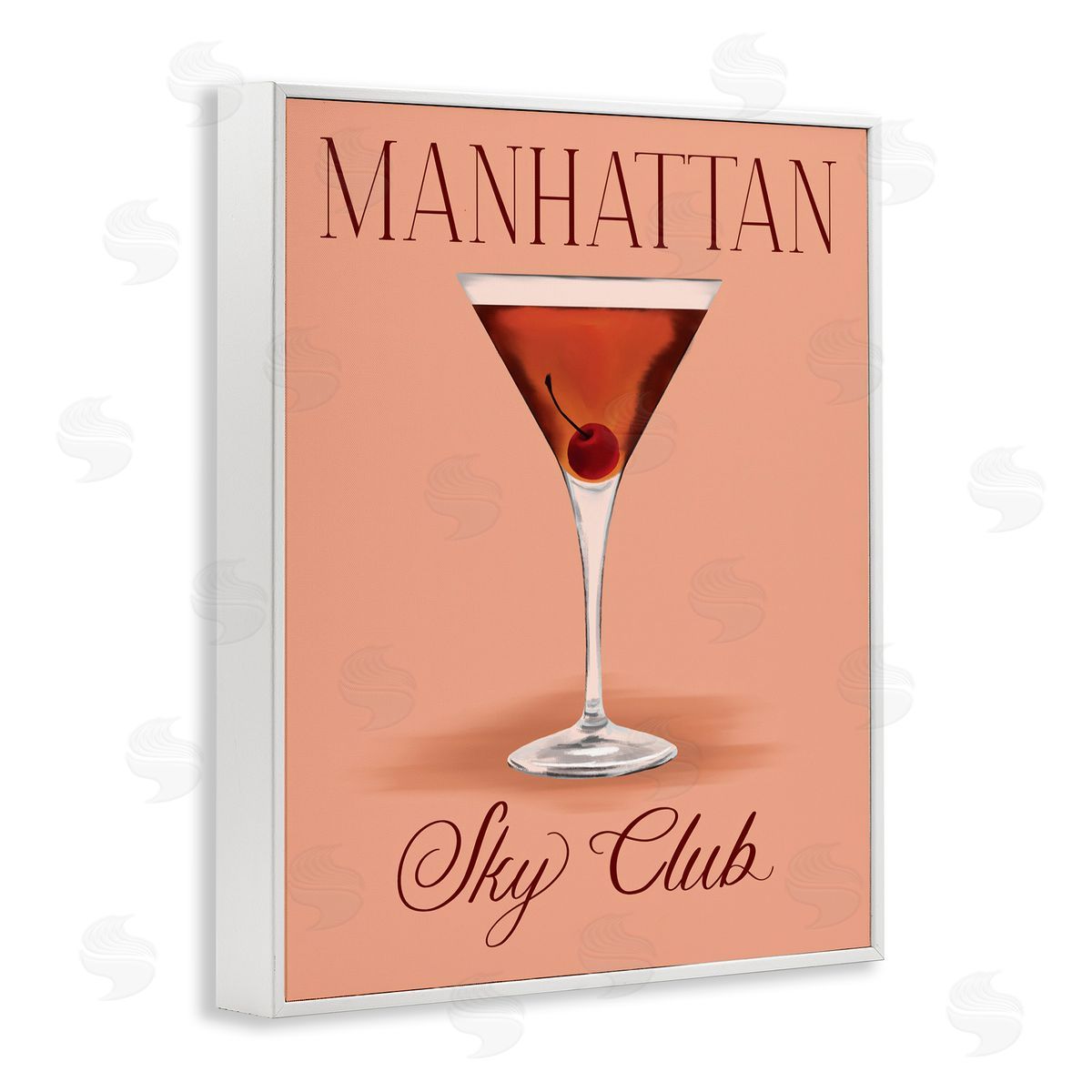 Manhattan Sky Club Drink White Frame Print Wall Art, Home Decor by Hey Bre! Creative Studio