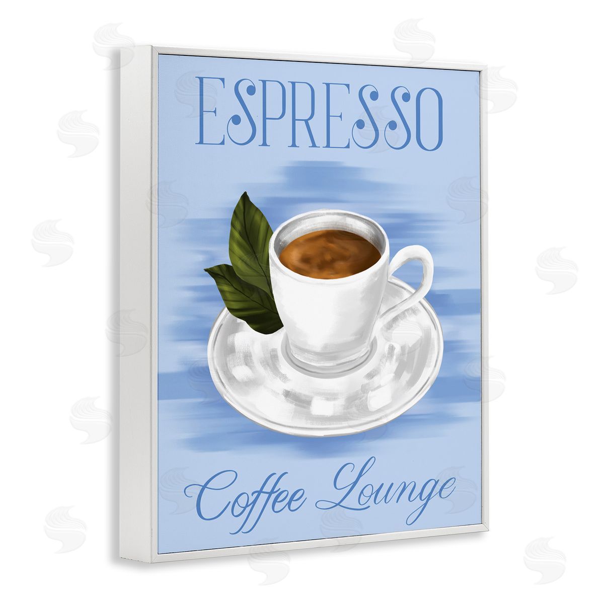 Espresso Coffee Lounge White Frame Print Wall Art, Home Decor by Hey Bre! Creative Studio