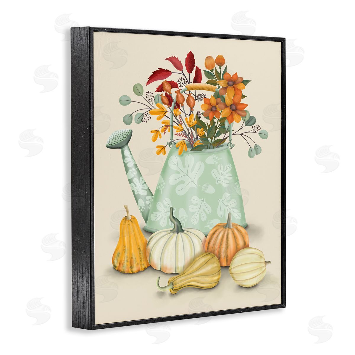 Country Harvest & Bouquet Black Frame Print Wall Art, Home Decor by Darlene Seale