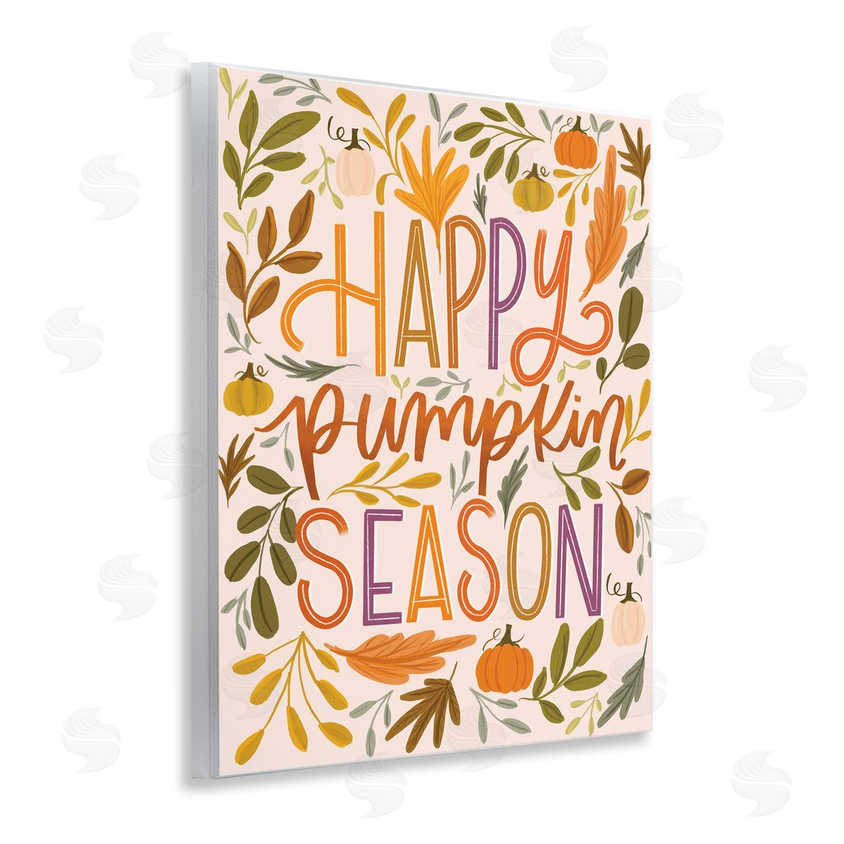 Happy Pumpkin Season Wood Plaque Wall Art, Home Decor by Isabela Schielke
