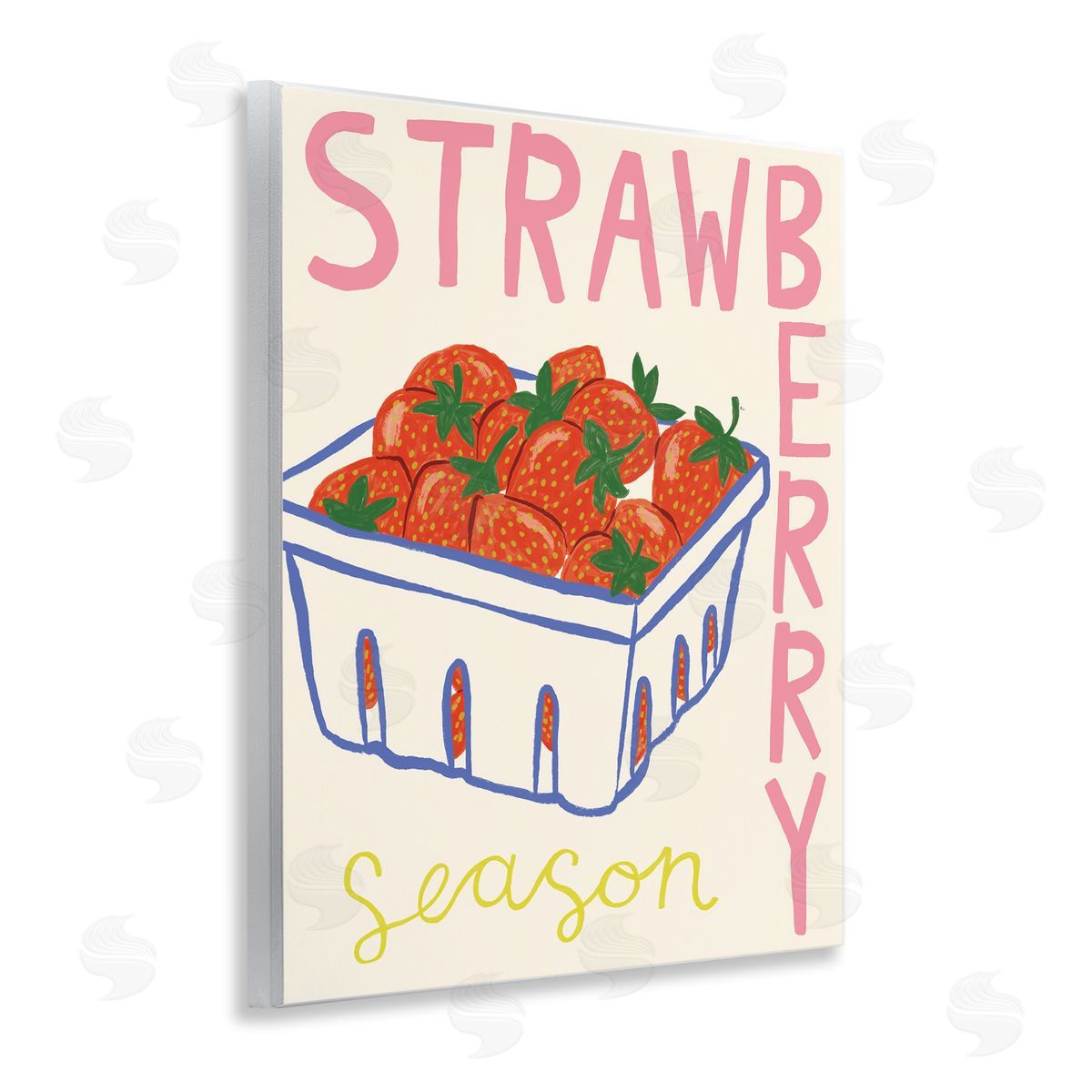 Summer Strawberry Season Wood Plaque Wall Art, Home Decor by Lisa Barlow