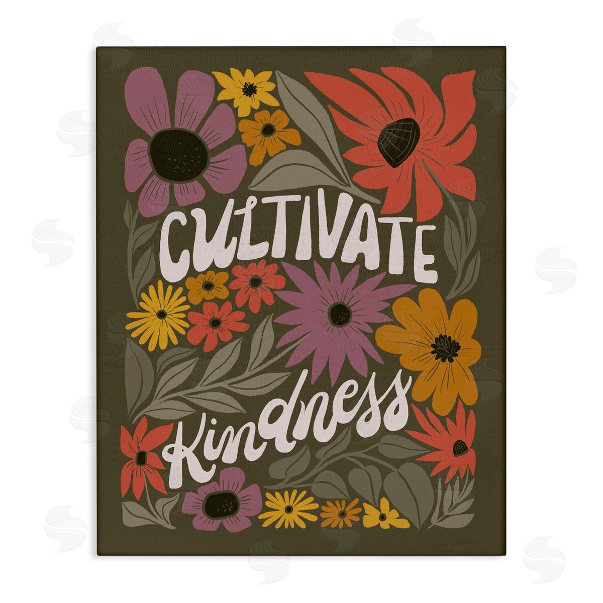Groovy Cultivate Kindness Canvas Wall Art, Home Decor by Loni Harris