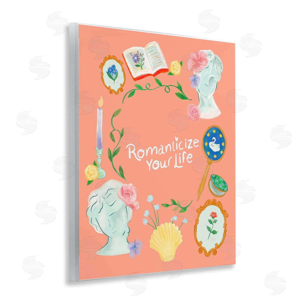 Romanticize Your Life Wood Plaque Wall Art, Home Decor by Laura Konyndyk