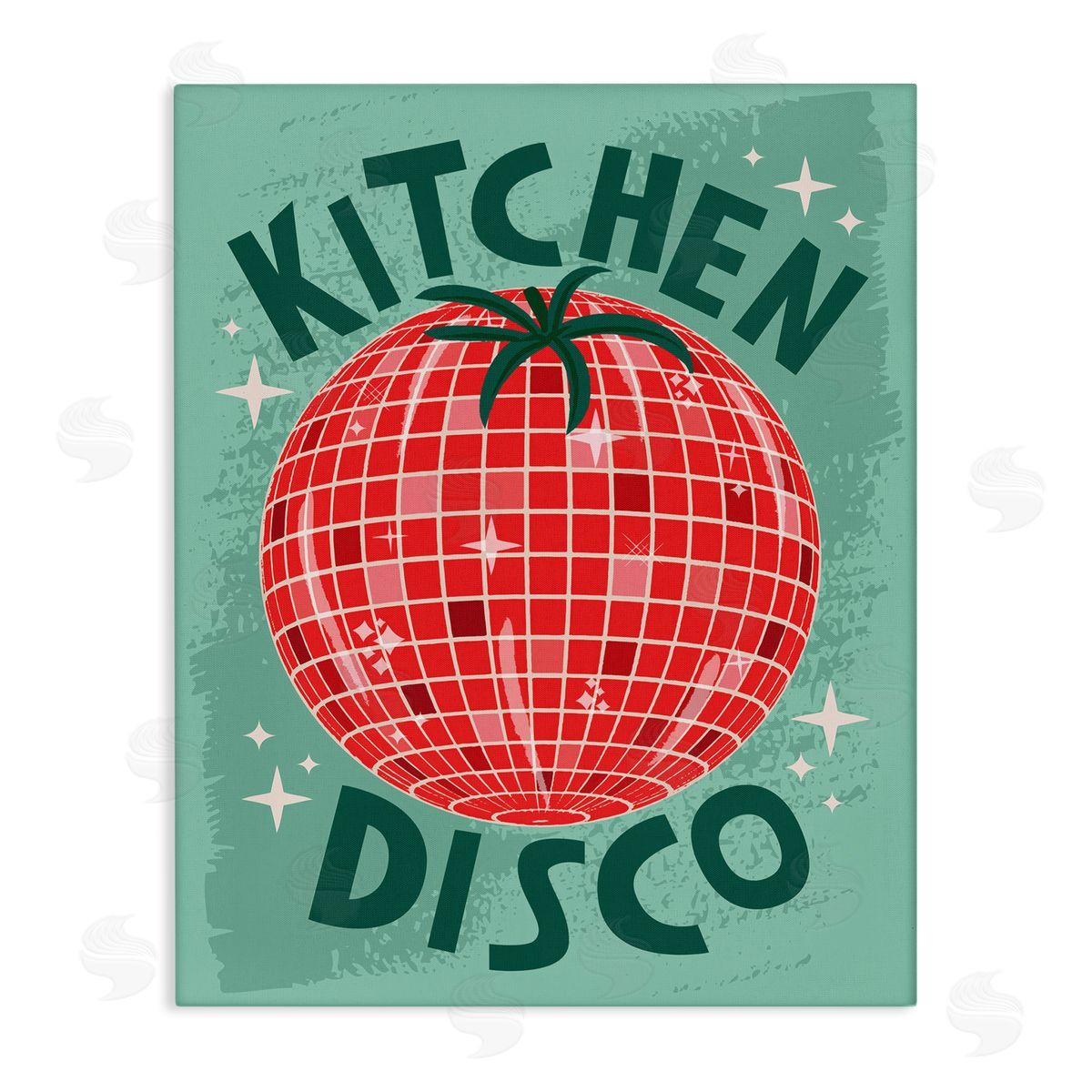 Kitchen Disco Tomato Canvas Wall Art, Home Decor by Lisa Perry Whitebutton