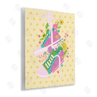 Lisa Perry Whitebutton | Preppy Floral Sneakers