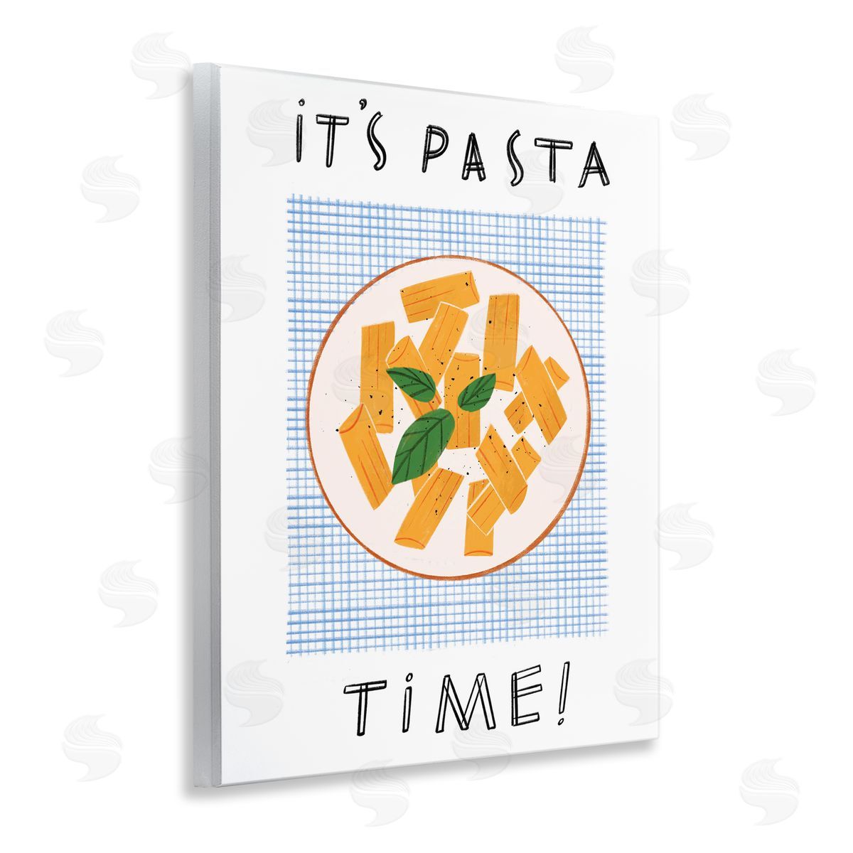 Pasta Time Phrase Wood Plaque Wall Art, Home Decor by Marina Astudillo