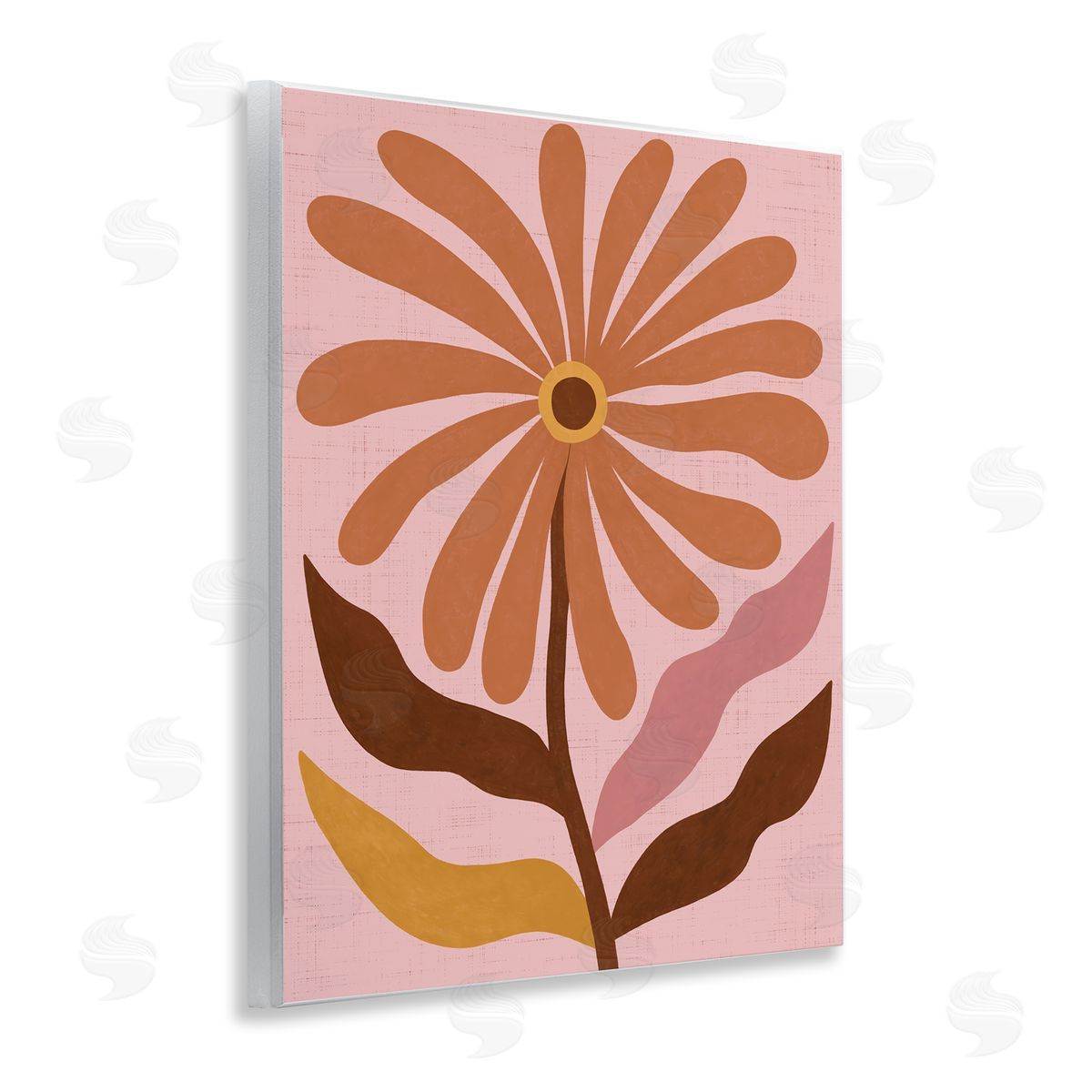 Boho Retro Flower Bloom Wood Plaque Wall Art, Home Decor by Nina Seven