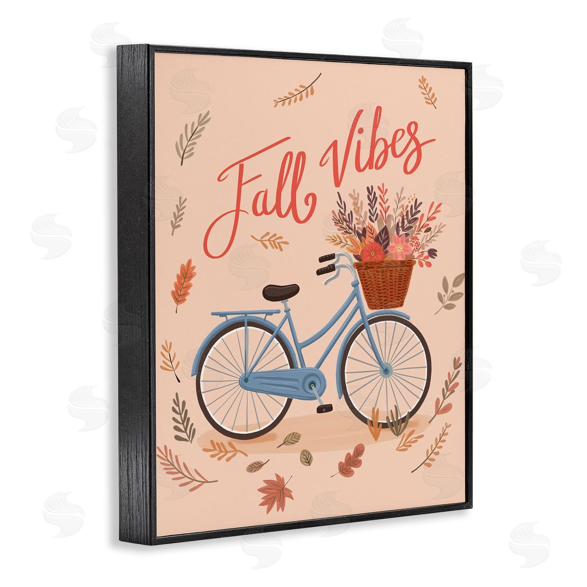 Fall Vibes Bicycle Black Frame Print Wall Art, Home Decor by Nancy McKenzie
