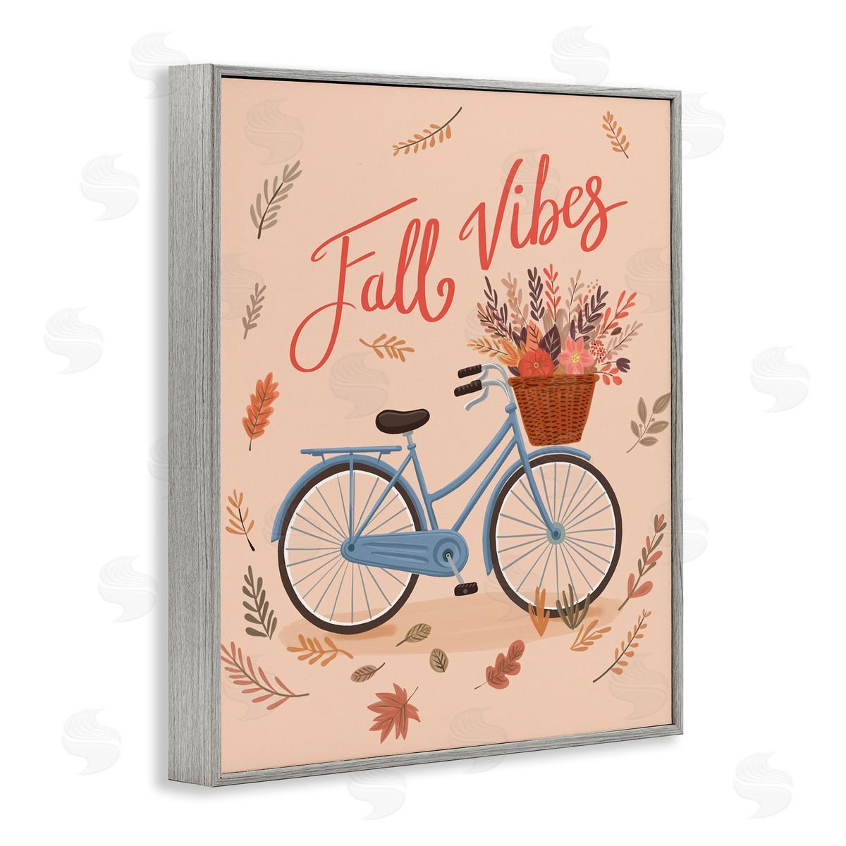 Fall Vibes Bicycle Grey Frame Print Wall Art, Home Decor by Nancy McKenzie