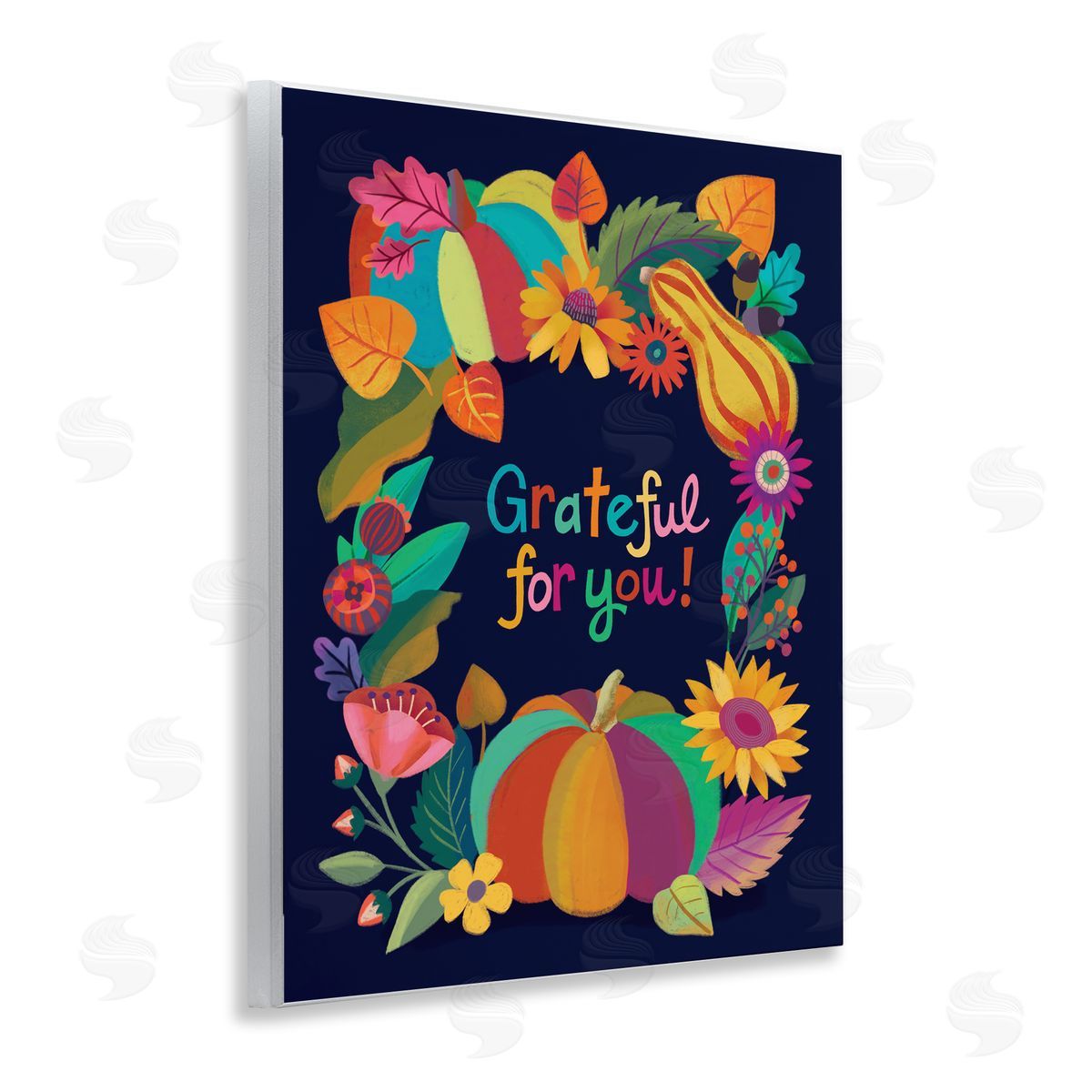 Grateful For You Gourds Wood Plaque Wall Art, Home Decor by Riley Hutchens