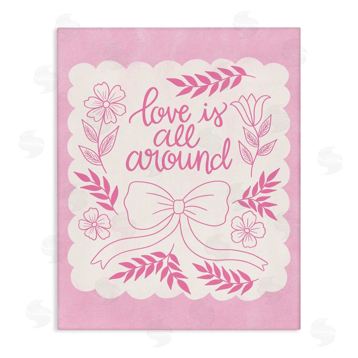 Pink Love All Around Canvas Wall Art, Home Decor by Taylor Shannon Designs