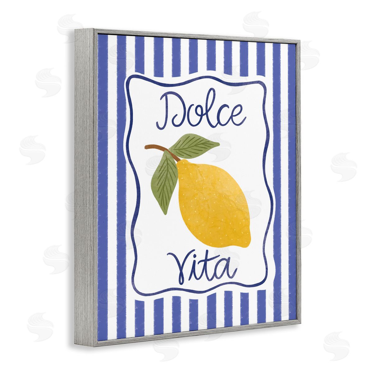 Dolce Vita with Lemon Grey Frame Print Wall Art, Home Decor by Taylor Shannon Designs