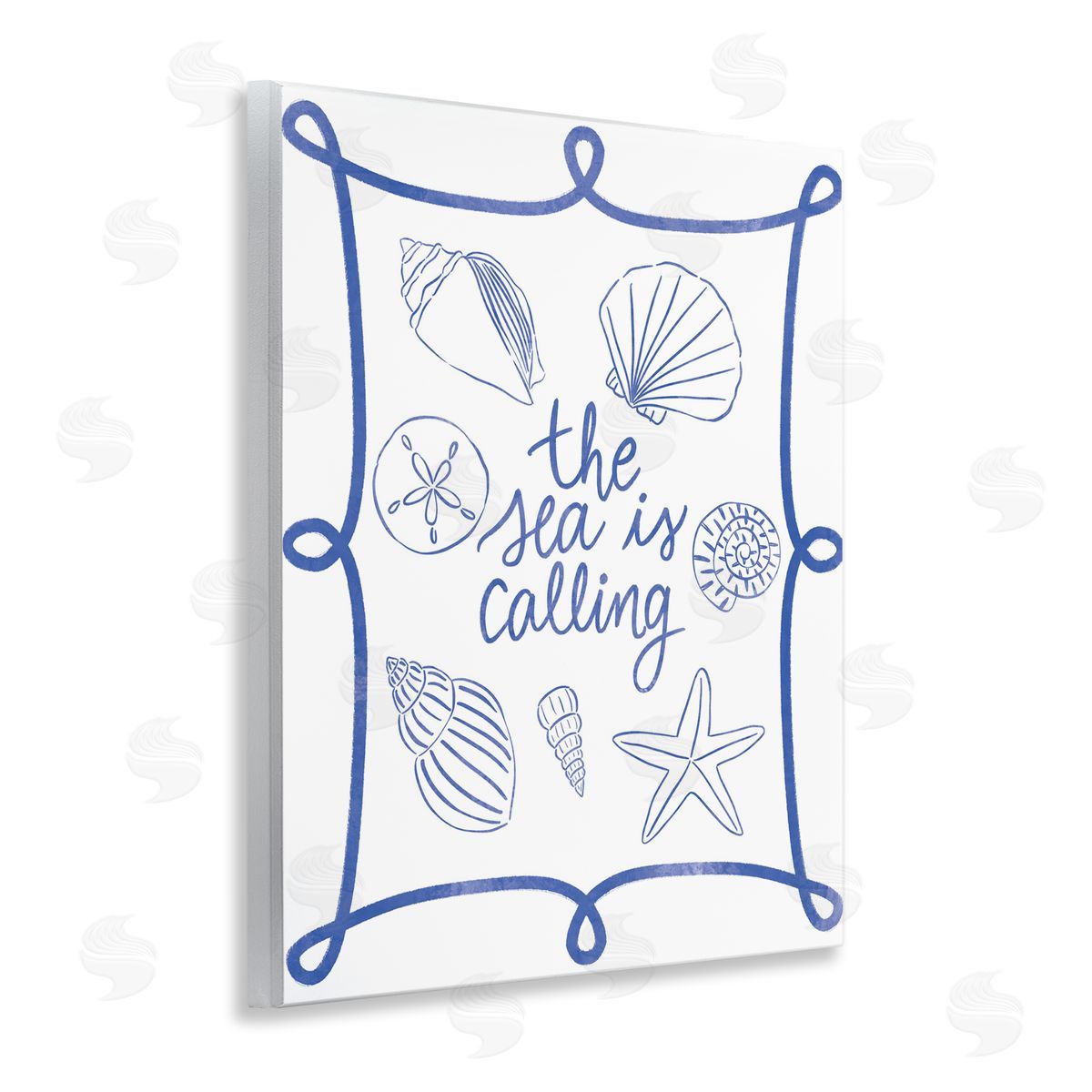 Sea Is Calling with Shells Wood Plaque Wall Art, Home Decor by Taylor Shannon Designs