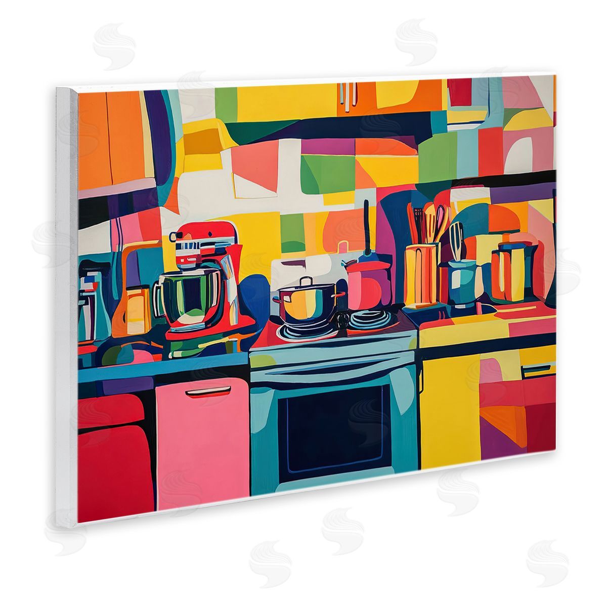 Whimsical Hued Kitchen Wood Plaque Wall Art, Home Decor by LSR Design Studio