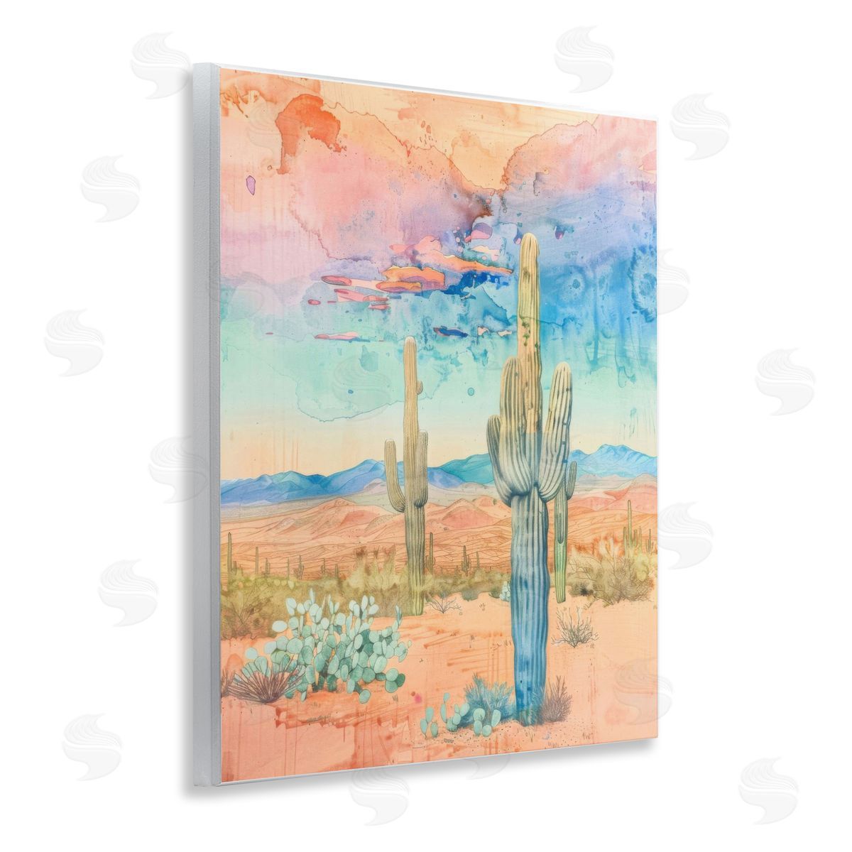 Pastel Desert Sky Wood Plaque Wall Art, Home Decor by LSR Design Studio