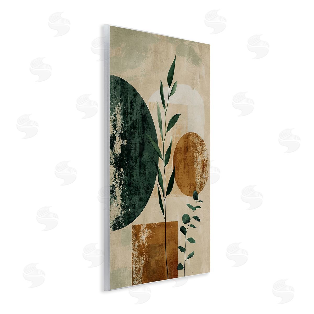 Rustic Sprigs & Shapes Wood Plaque Wall Art, Home Decor by LSR Design Studio