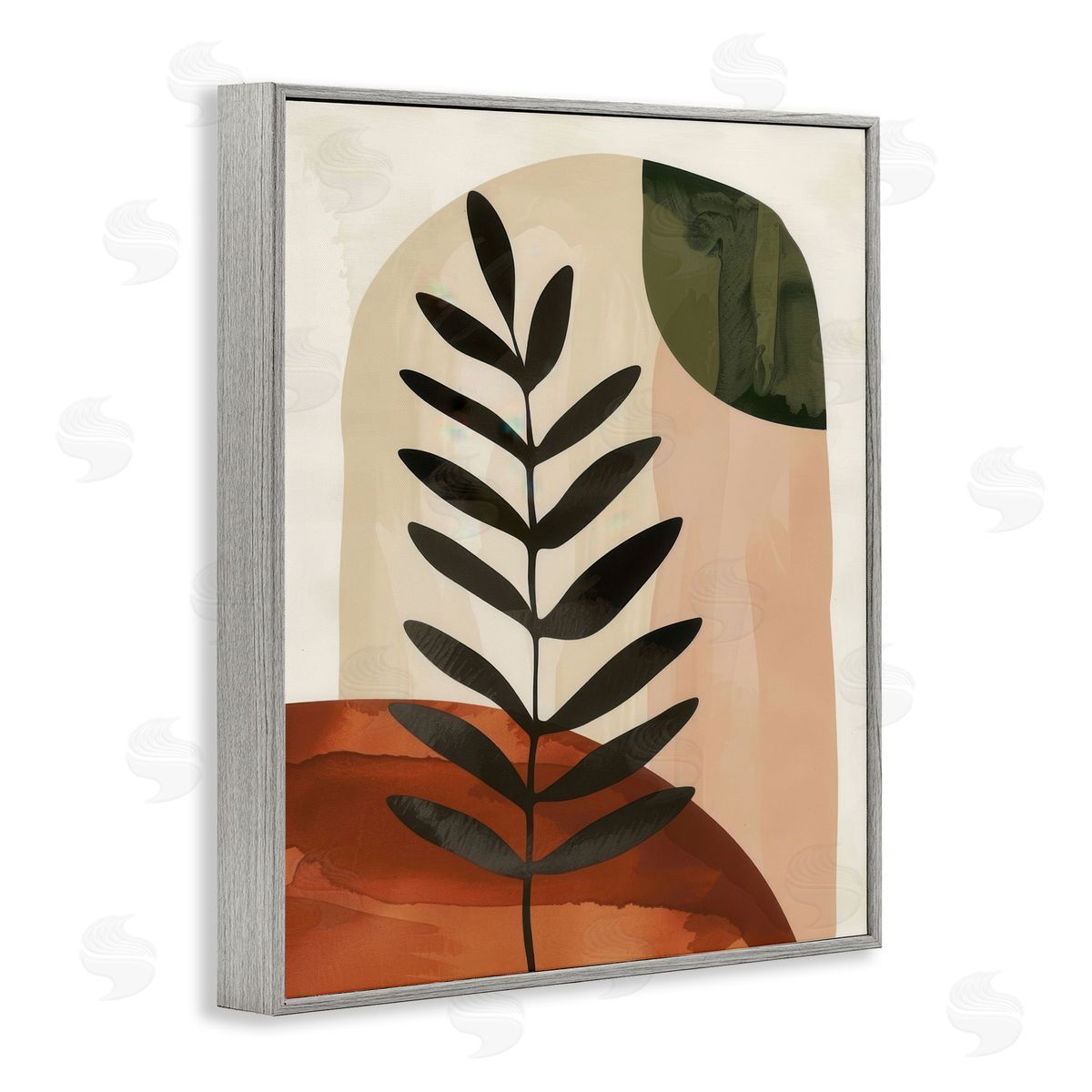 Fern Strand Neutrals Grey Frame Print Wall Art, Home Decor by LSR Design Studio