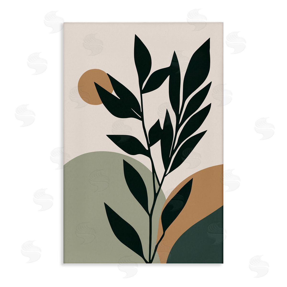 Earthy Tropical Botanicals Canvas Wall Art, Home Decor by LSR Design Studio