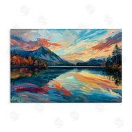 LSR Design Studio | Abstract Swirled Lake & Mountain