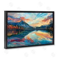 LSR Design Studio | Abstract Swirled Lake & Mountain